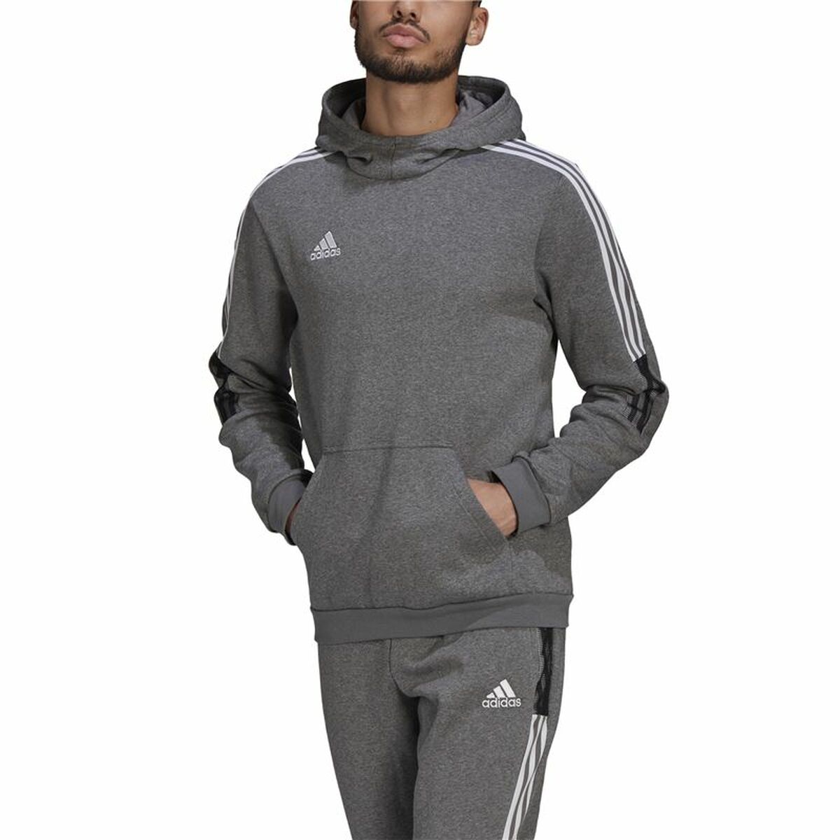 Tränings t-shirt, Vuxen Adidas Tiro 21 Ljusgrå (L) - 5
