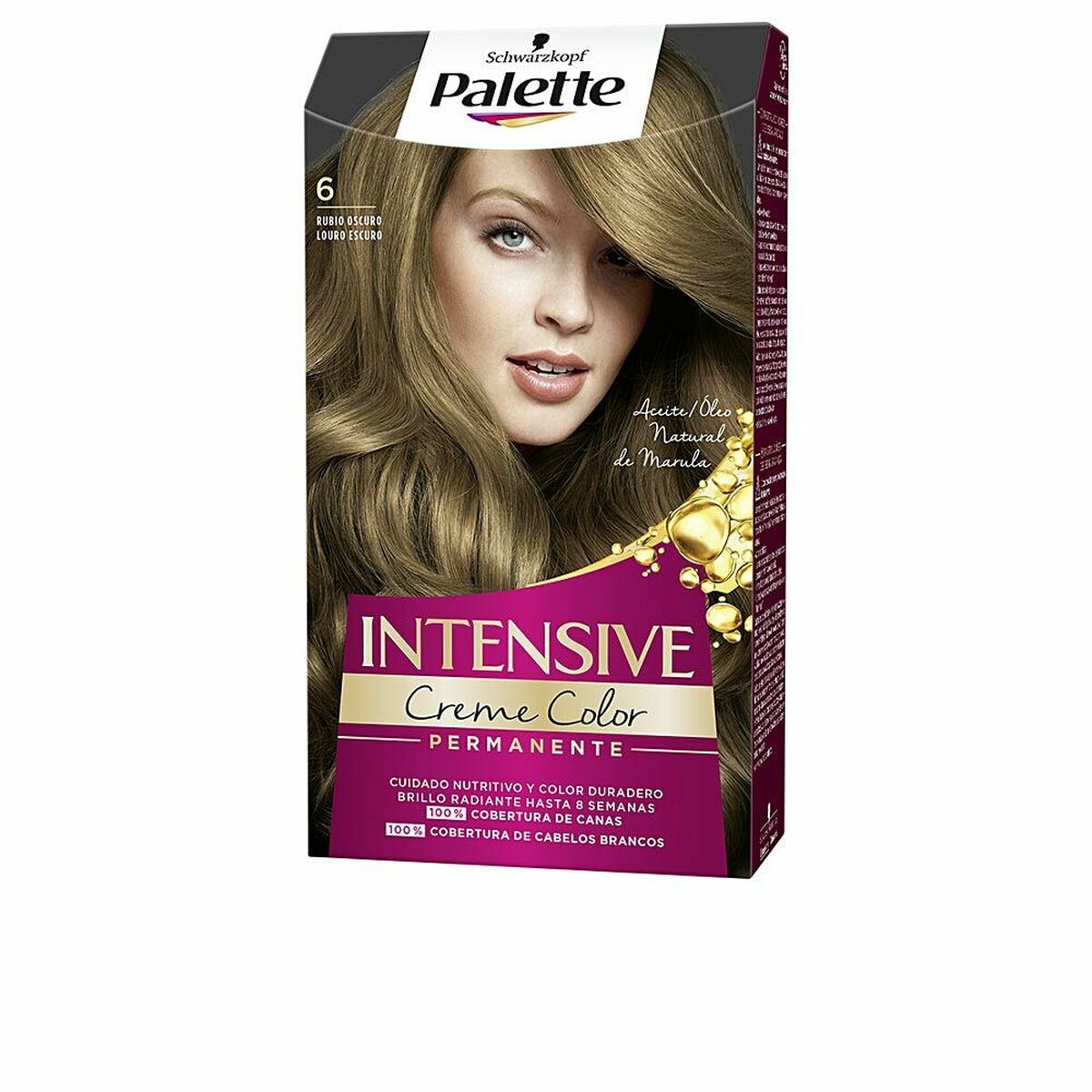 Permanent färg Schwarzkopf Palette Intensive Nº 6-Rubio Oscuro (1 antal)