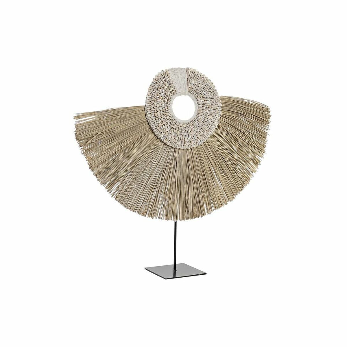 Prydnadsfigur DKD Home Decor Naturell Svart Järn Jute Etnisk (55 x 12 x 53 cm) - 5