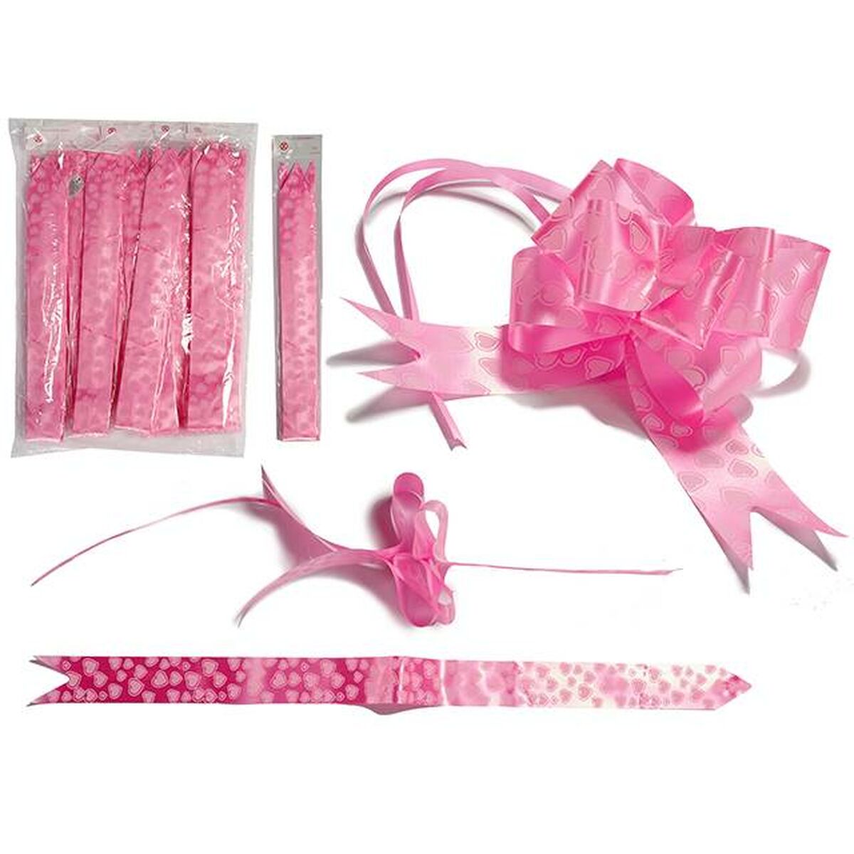 Tejper 5 x 73 x 73 cm Hjärtan Rosa (10 Delar) (20 antal) - 6