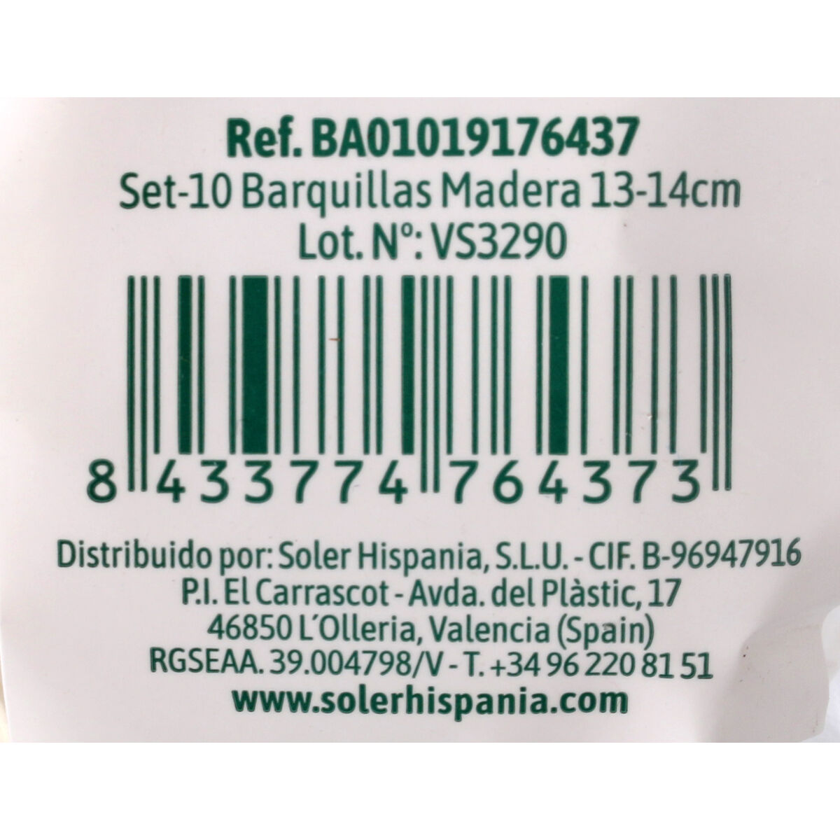 Skålset Algon Engångsanvändning Trä 10 Delar 12,5 cm (24 antal) - 5