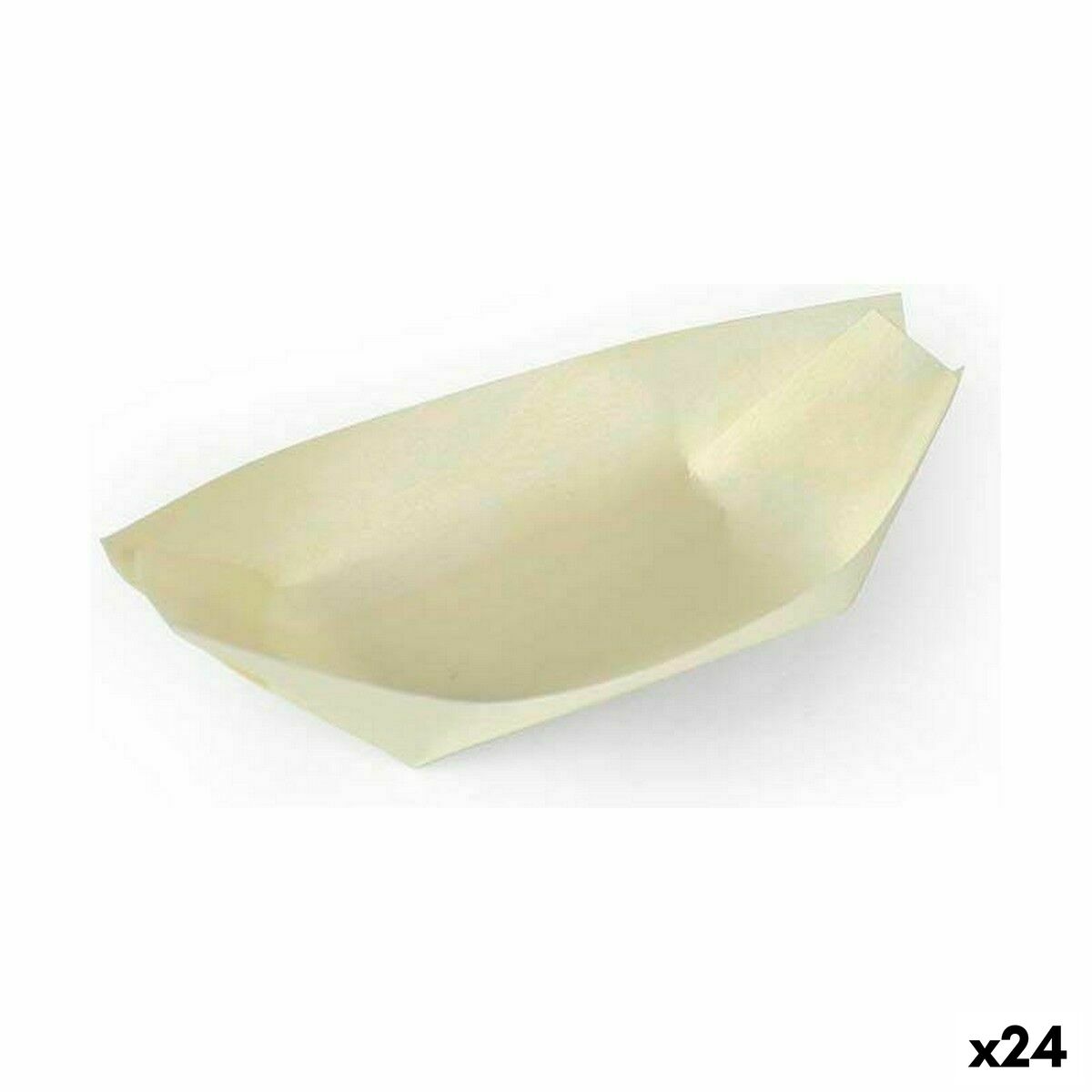 Skålset Algon Engångsanvändning Trä 10 Delar 12,5 cm (24 antal) - 3