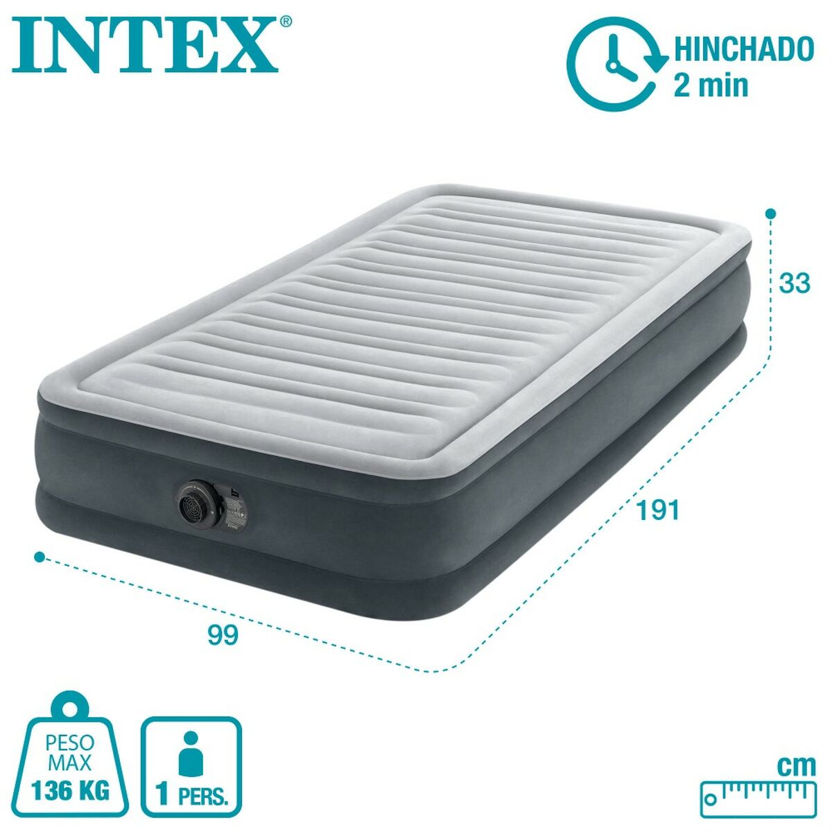Uppblåsbar madrass Intex - 2