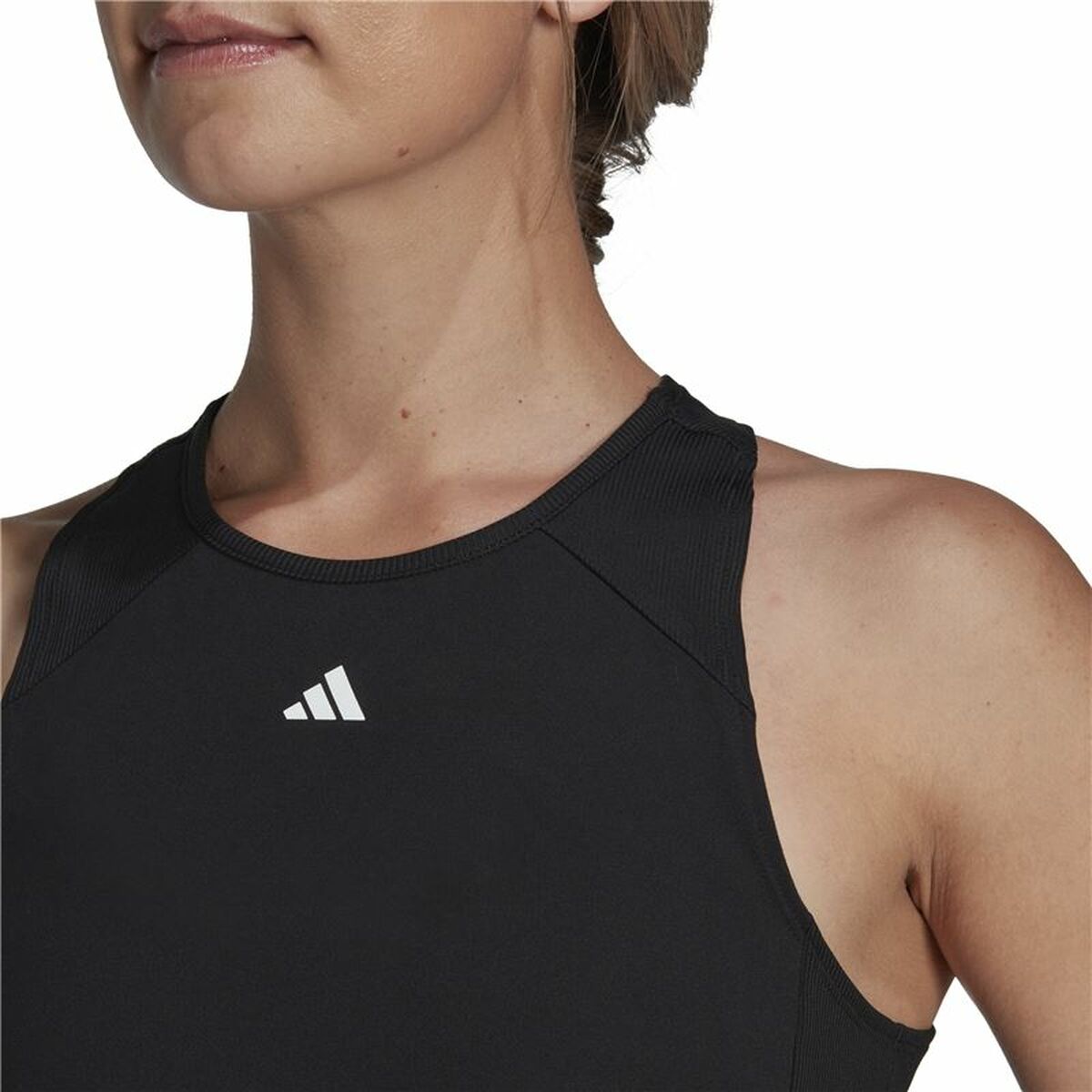 T-shirt med kortärm Dam Adidas Studio Svart - 5