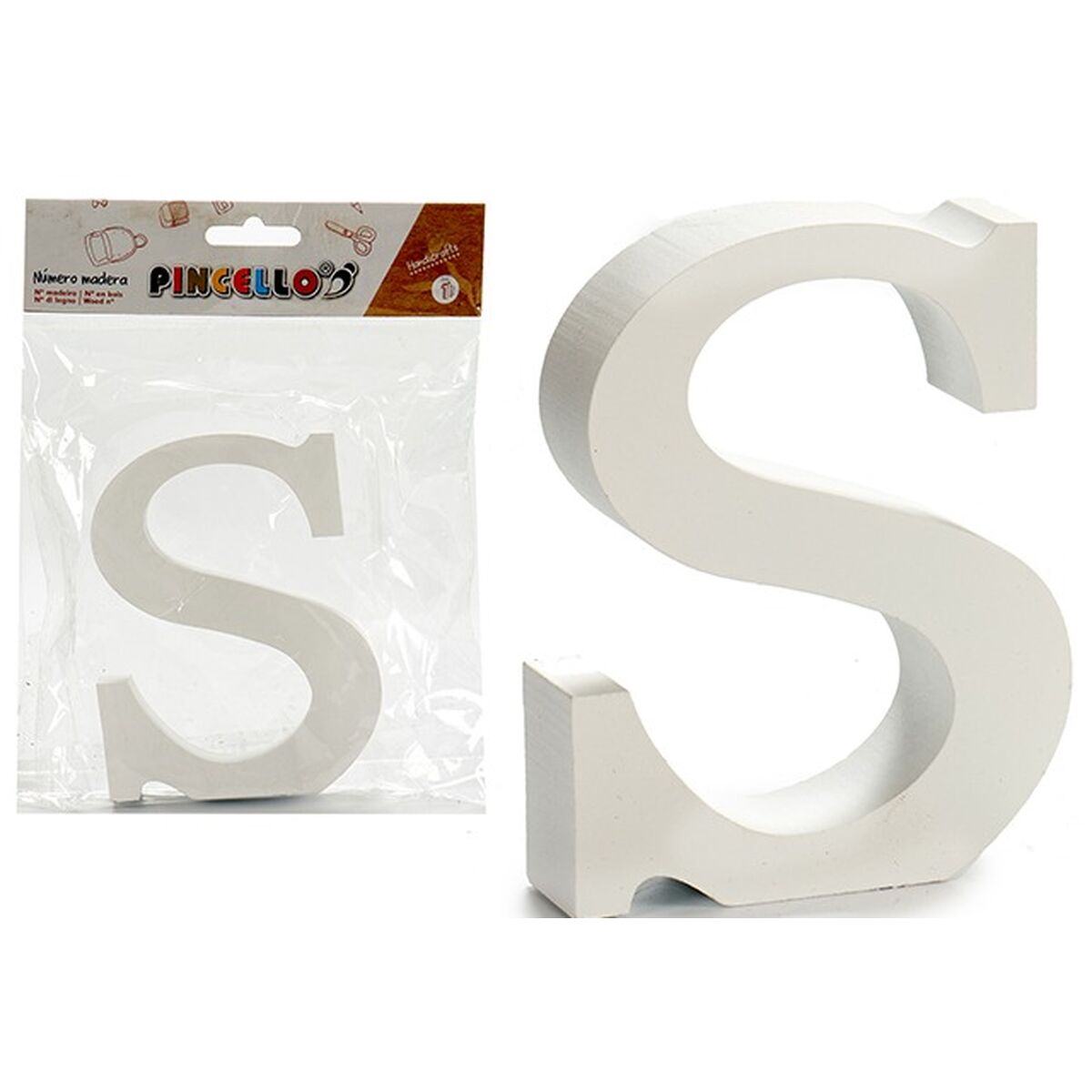 Brev Pincello S Vit Trä 2 x 16 x 14,5 cm (24 antal) - 4