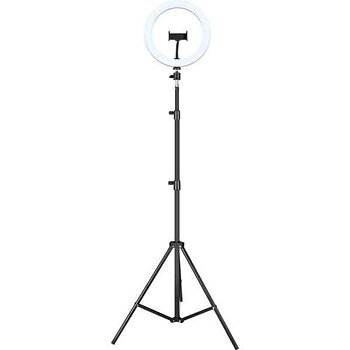 Ljusring för selfies iggual IGG317242 Tripod Ø 25 cm