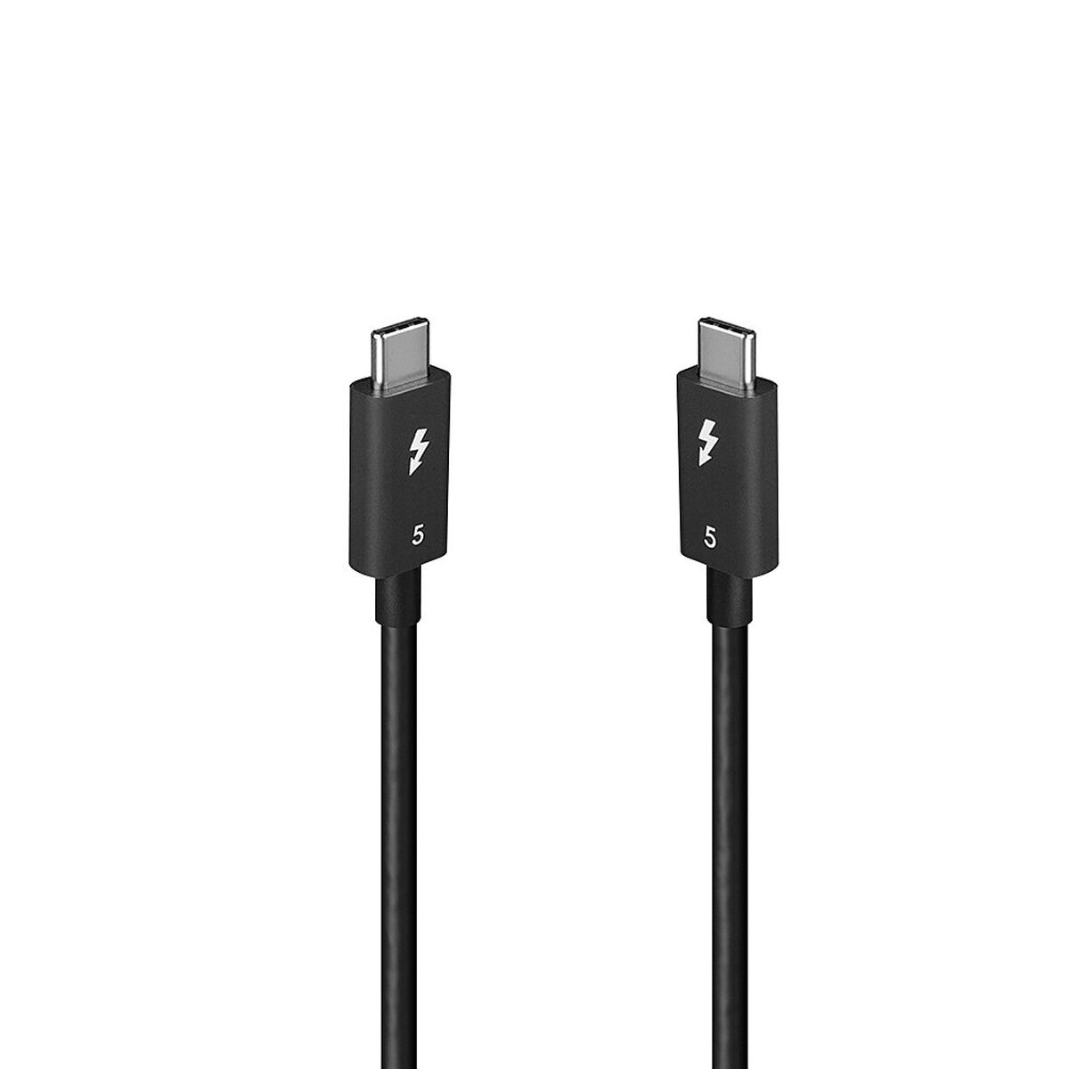 USB-C-kabel LINDY THUNDERBOLT 5 PASSIVE Svart 1 m