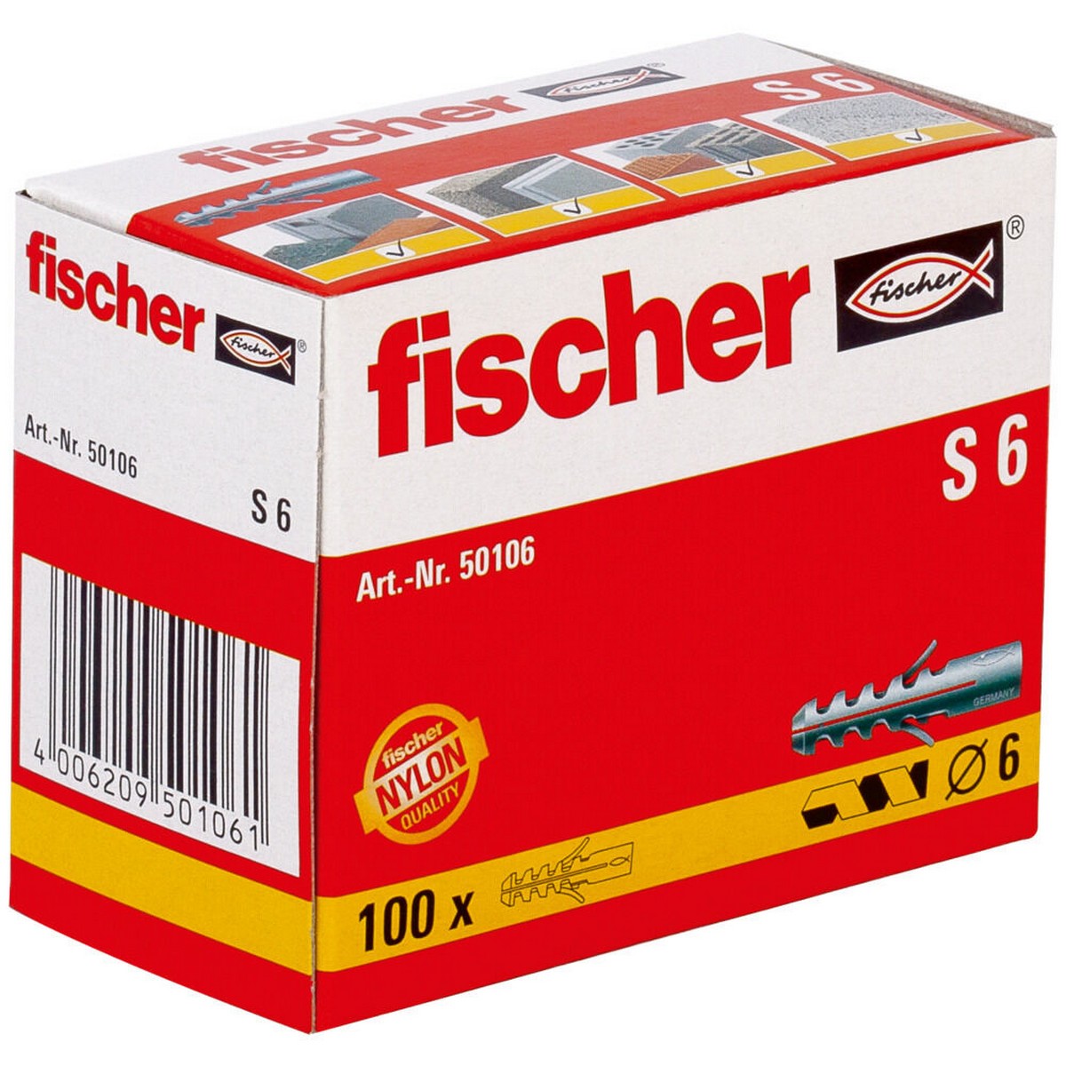 Dobbar Fischer S6 50106 Expansion 100 Delar 6 x 40 mm - 4