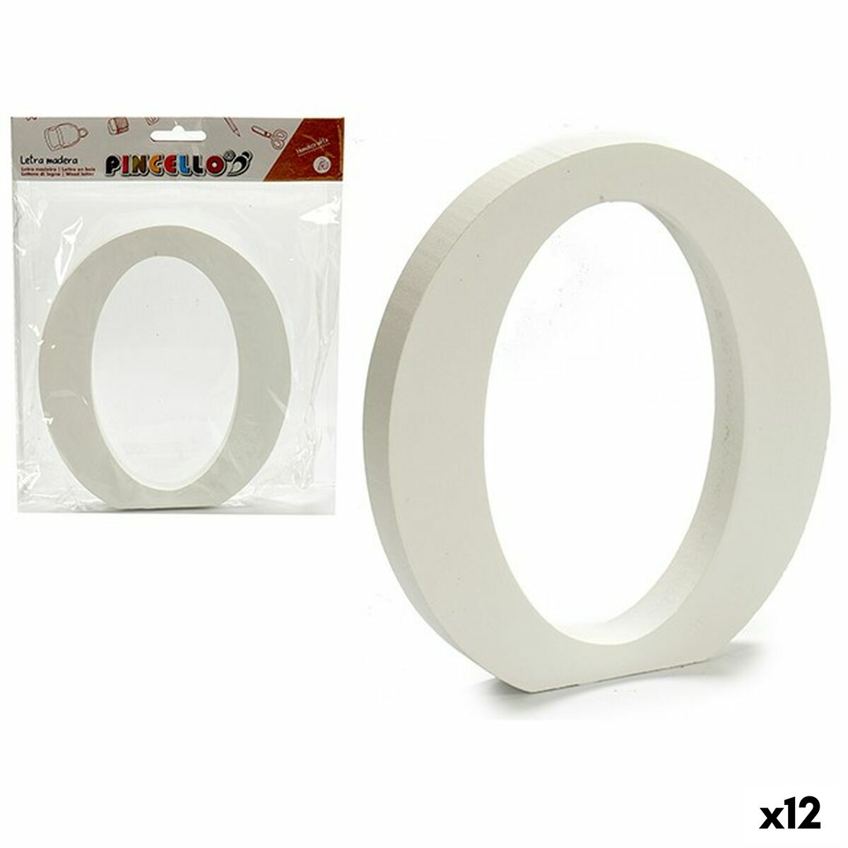 Brev Pincello O Vit Trä 1,8 x 21 x 17 cm (12 antal)
