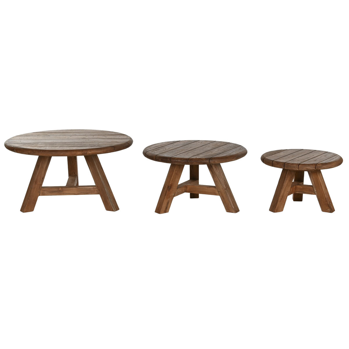 3-bordsset Home ESPRIT teakträ 80 x 80 x 43 cm - 6