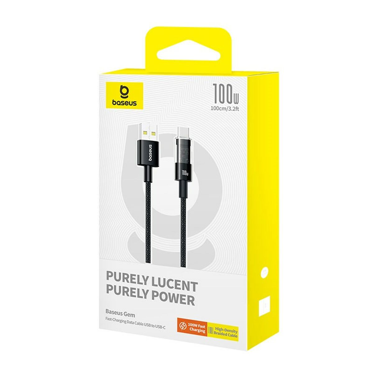 USB A till USB-C Kabel Baseus P10373002111-00 Svart 1 m