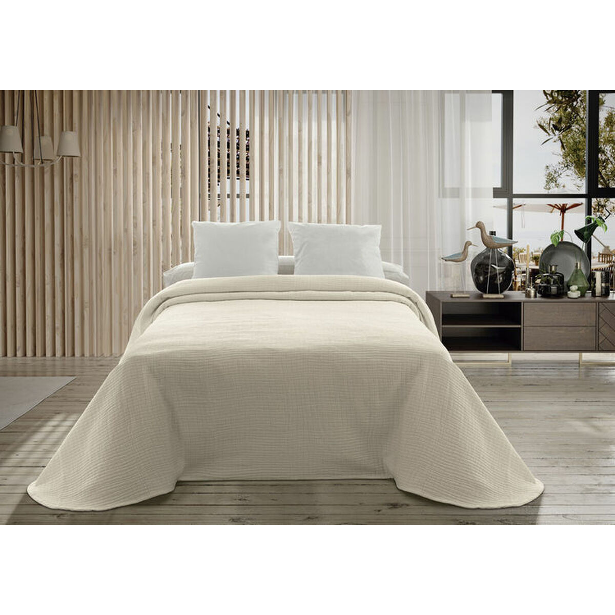 Sängöverdrag Hosteline PALMA Beige Säng 150