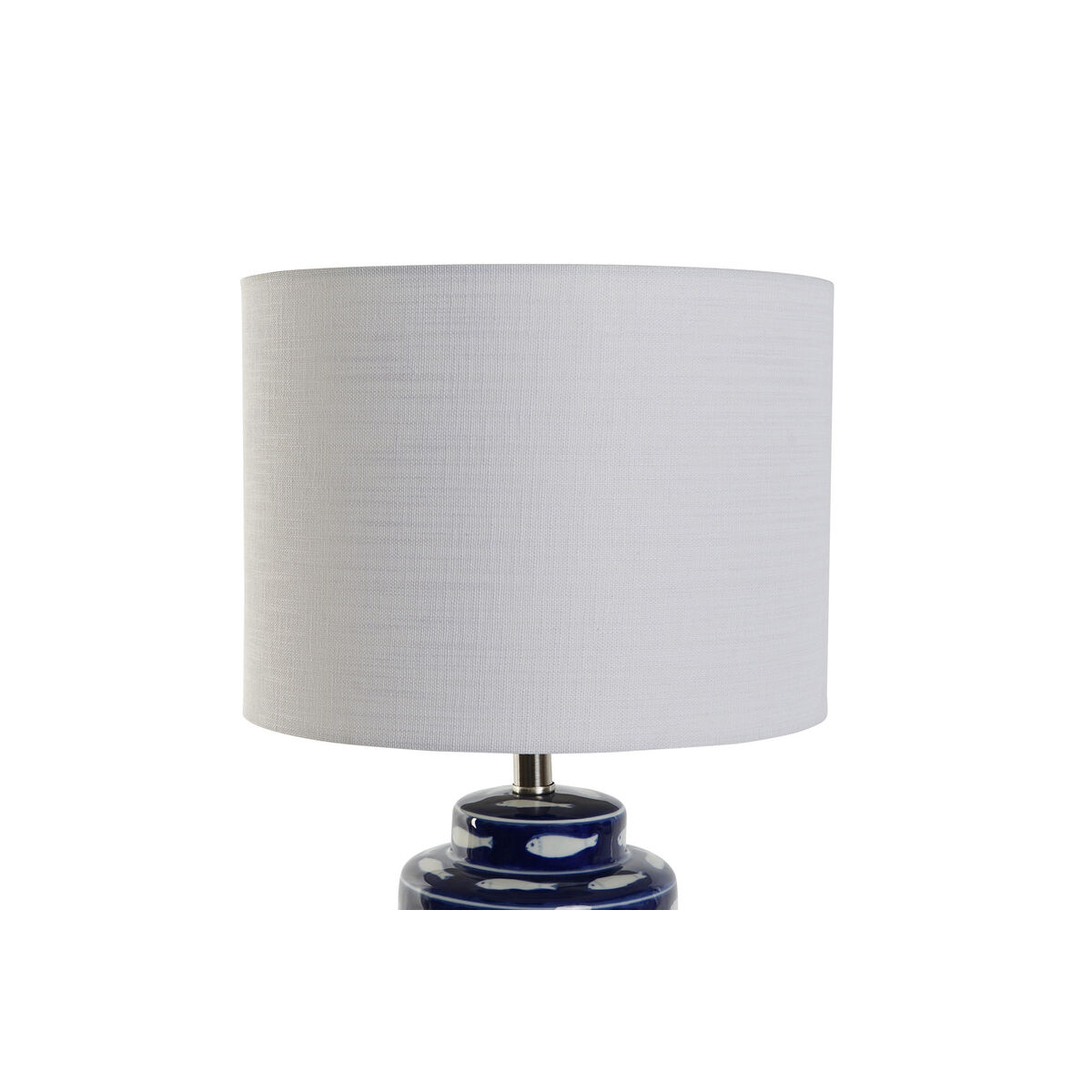 Bordslampa Home ESPRIT Blå Vit Keramik 50 W 220 V 28 x 28 x 49 cm (2 antal) - 2