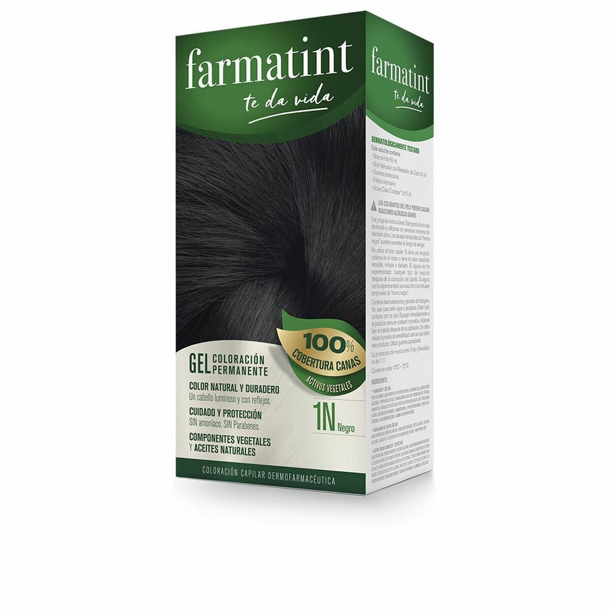 Permanent färg Farmatint 380212 1n-Negro Gel (5 antal)