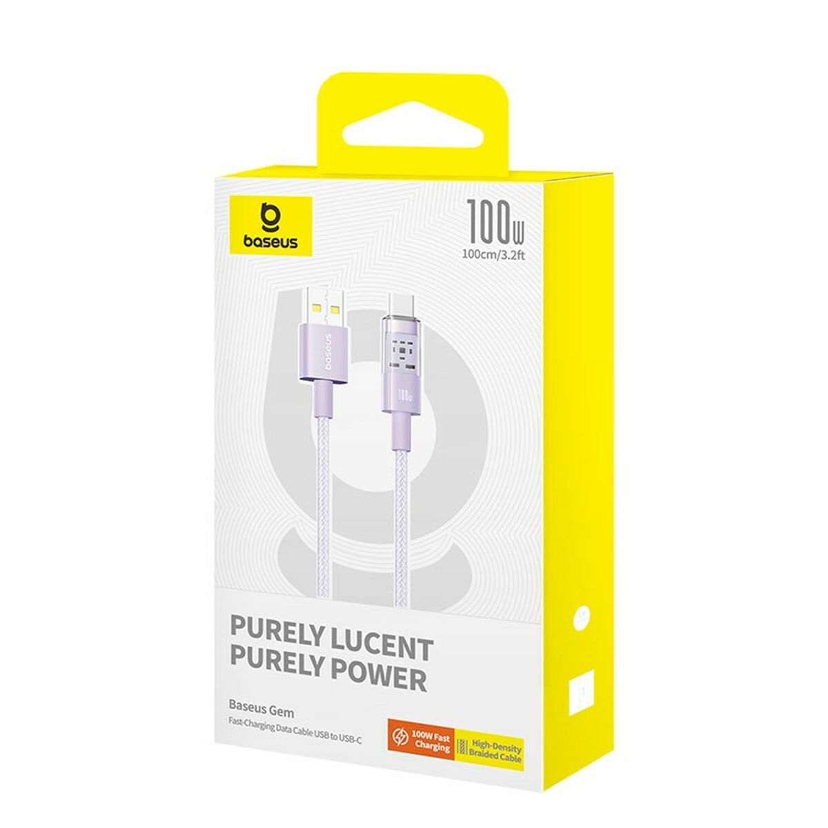 USB A till USB-C Kabel Baseus P10373002511-00 Violett 1 m