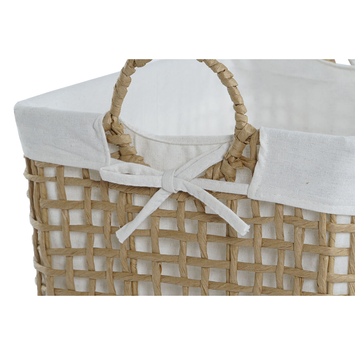 Korg - set Home ESPRIT Vit Naturell Metall Modern 45 x 34 x 36 cm (3 Delar) - 2