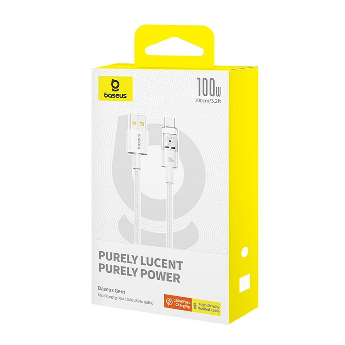 USB A till USB-C Kabel Baseus P10373002211-00 Vit 1 m