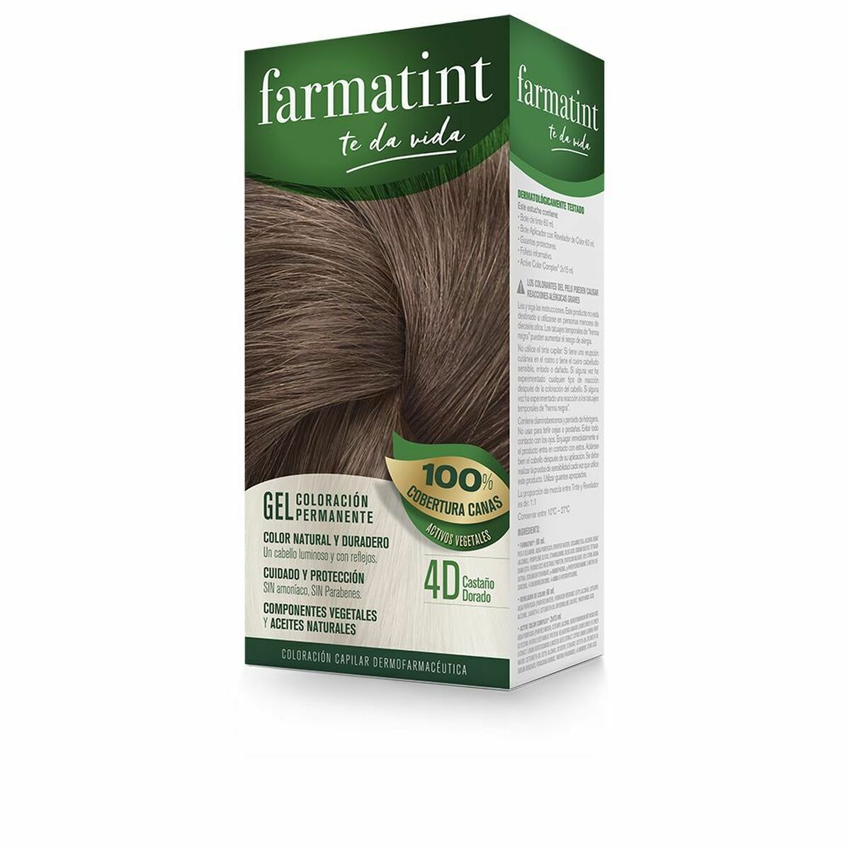 Permanent färg Farmatint 380222 4d-Castaño Dorado Nº 4d-Castano Dorado Gel (5 antal)