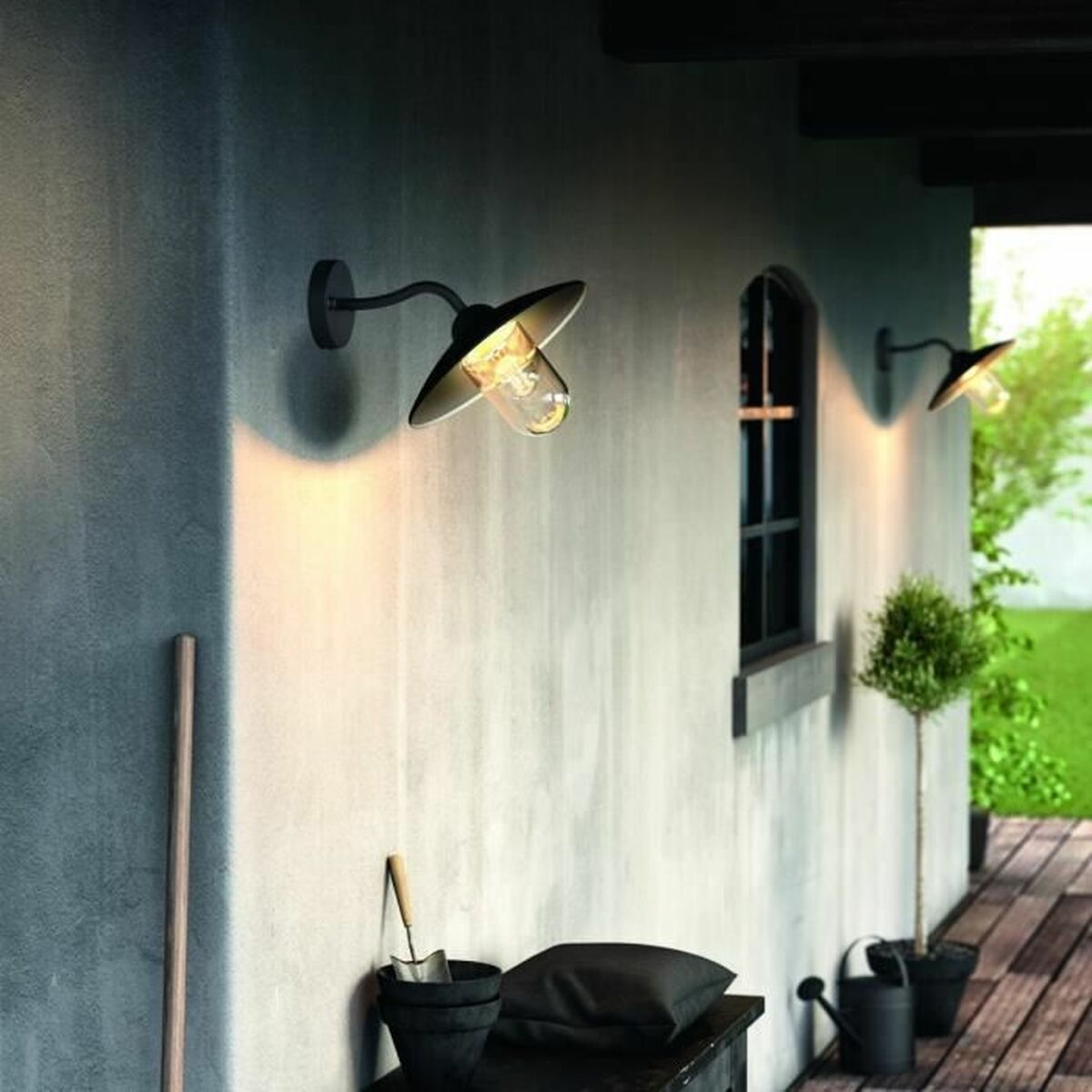 Vägglykta Philips 0164330PN Extern Svart Aluminium 60 W E27 - 5