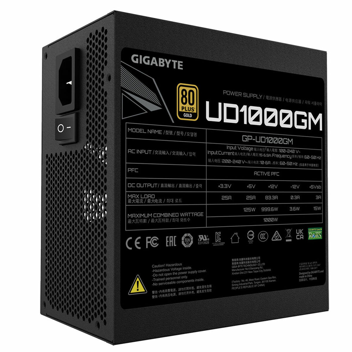 Strömtillförsel Gigabyte UD1000GM 1000W - 3