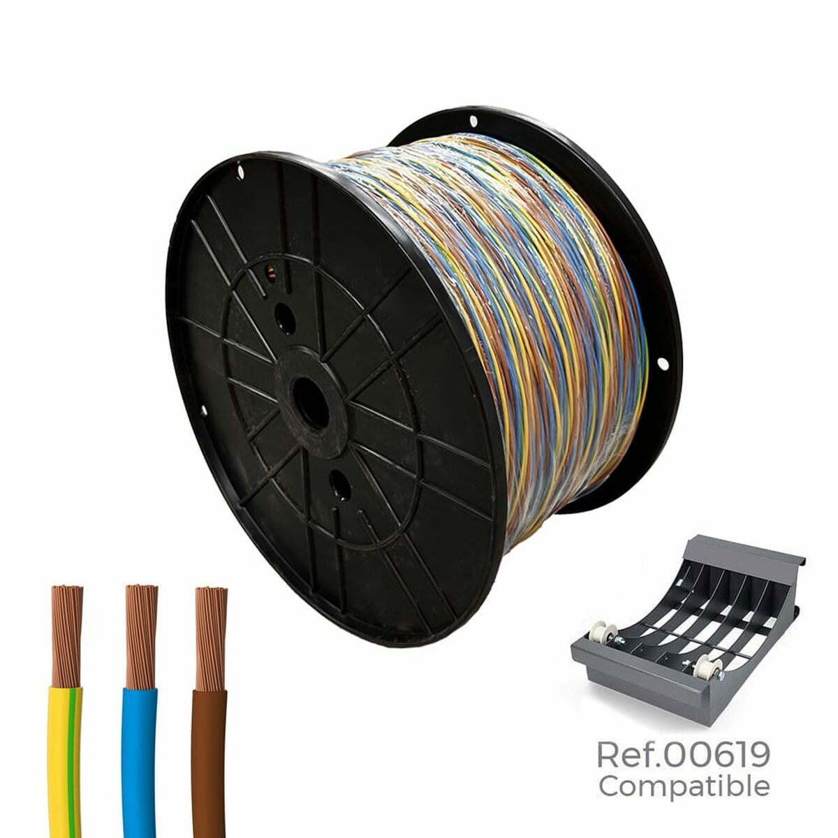 Flerkärnig elkabel Sediles h07z1-k 3G Trefärgad 3 x 2,5 mm 200 m