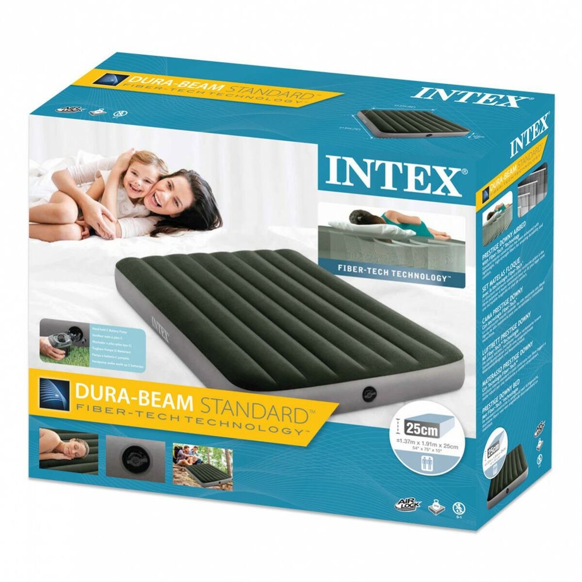 Uppblåsbar madrass Intex Full Dura-Beam Prestige 137 x 25 x 191 cm 3 antal - 3