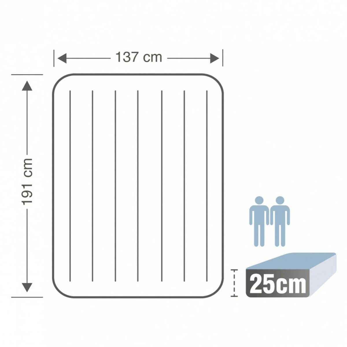 Uppblåsbar madrass Intex Full Dura-Beam Prestige 137 x 25 x 191 cm 3 antal - 2