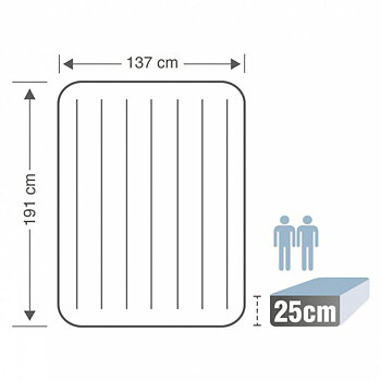Uppblåsbar madrass Intex Full Dura-Beam Prestige 137 x 25 x 191 cm 3 antal