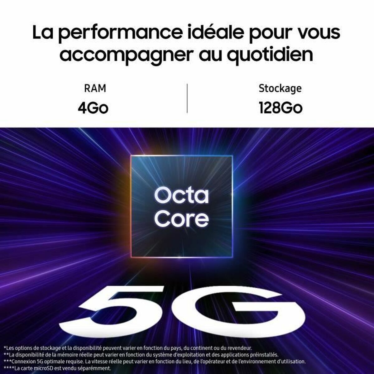 Smartphone Samsung A156B 4-128 BK Octa Core 4 GB RAM 128 GB Svart - 6