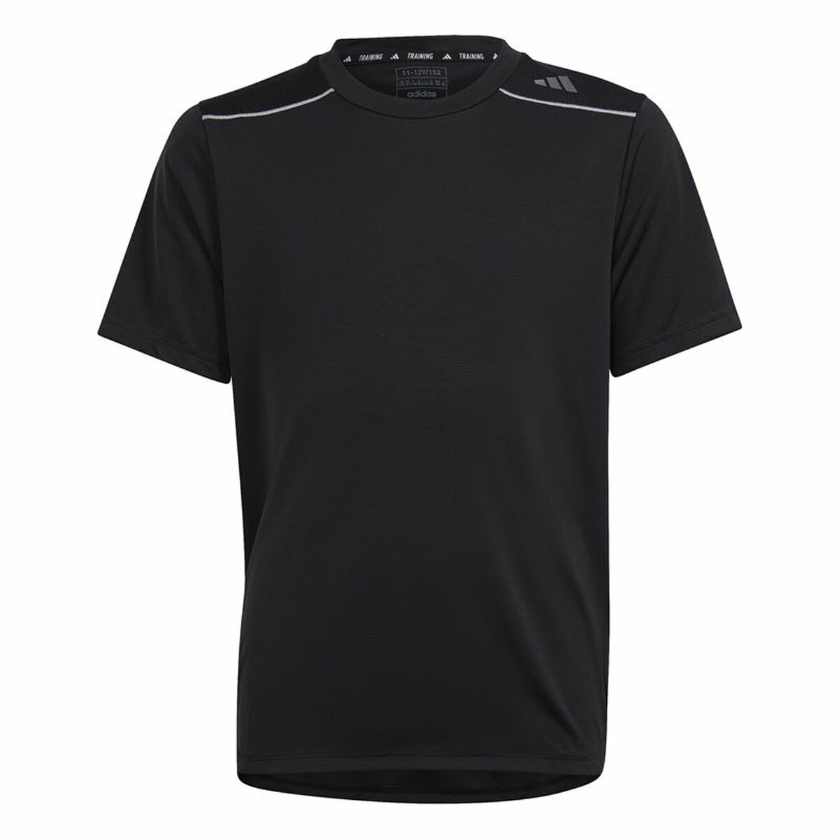 Barn T-shirt med kortärm Adidas Aeroready Svart