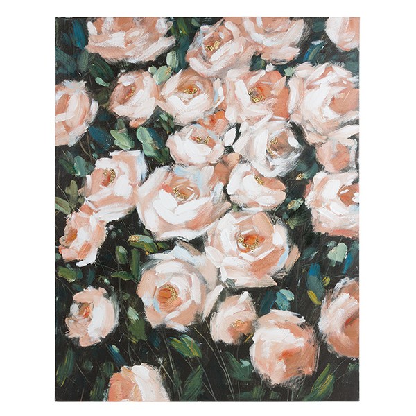 Oljemålning Roses furuträ