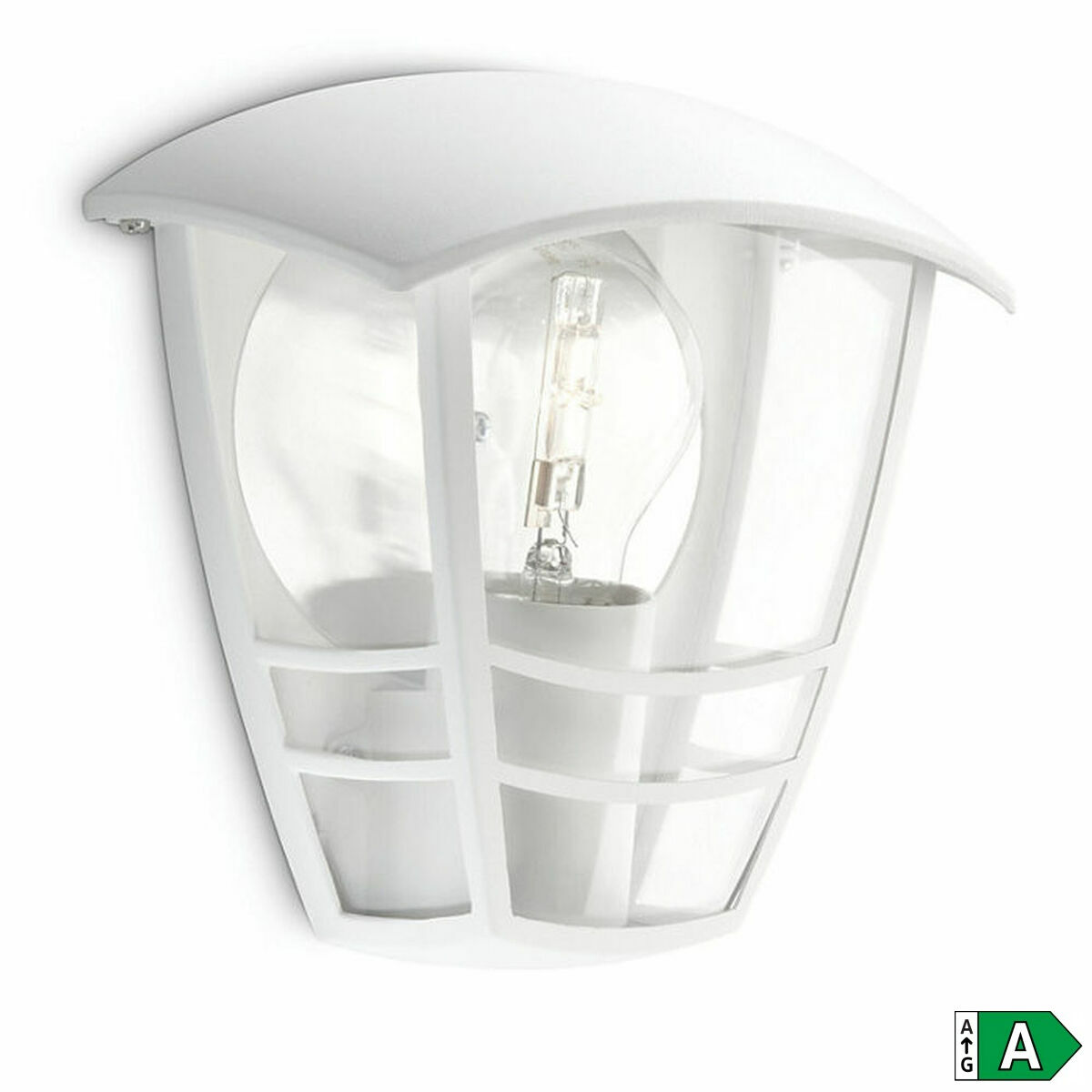 Vägglykta Philips Creek 19,5 cm Vit Metall Aluminium A+ E27 - 5