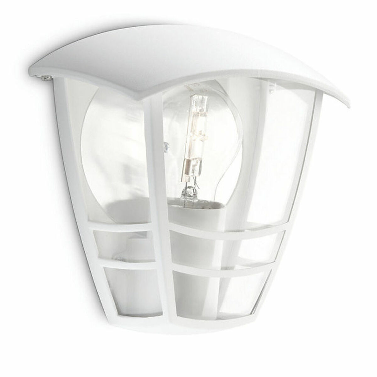 Vägglykta Philips Creek 19,5 cm Vit Metall Aluminium A+ E27