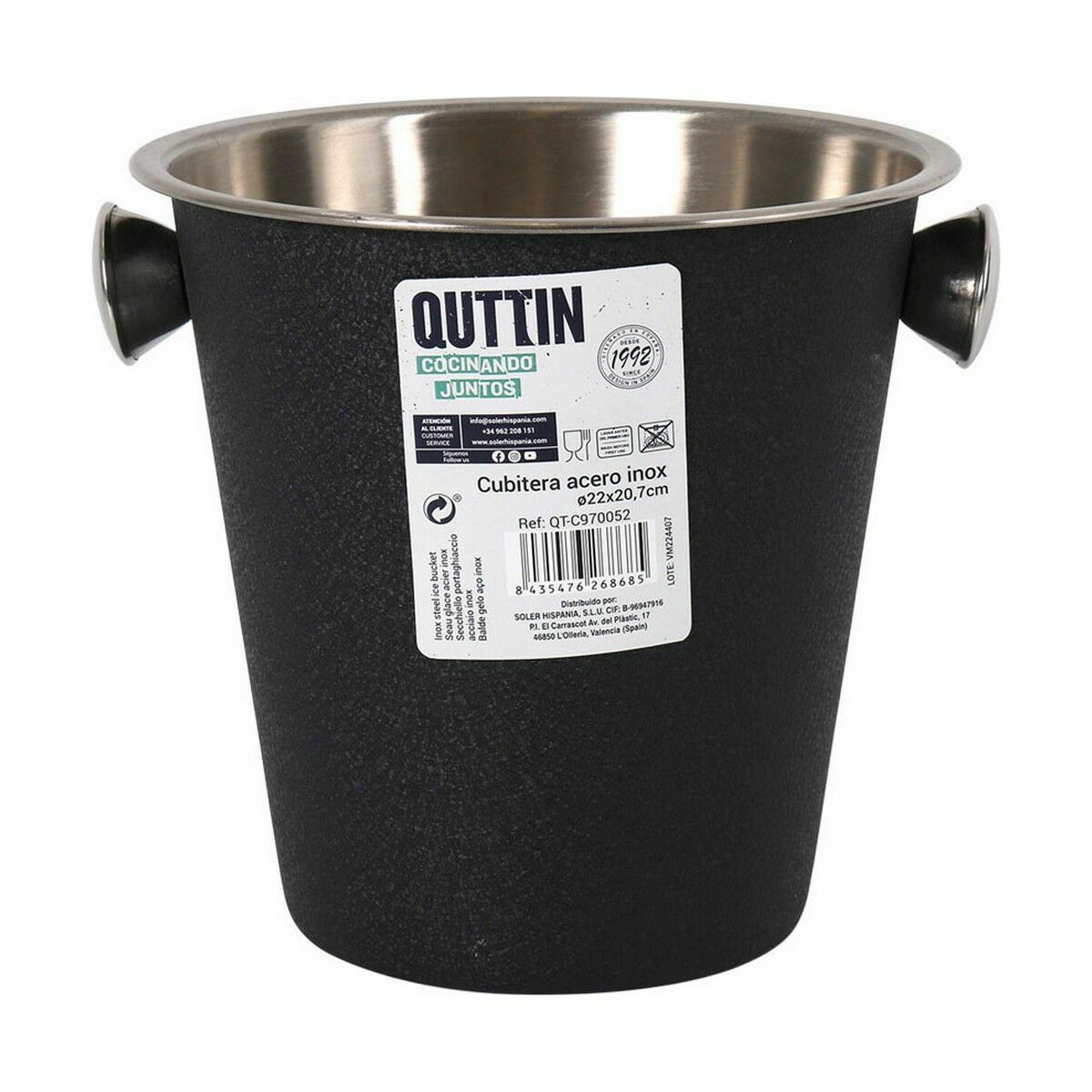 Ishink Quttin Crocodile Ø 22 cm Rostfritt stål (4 antal) - 4