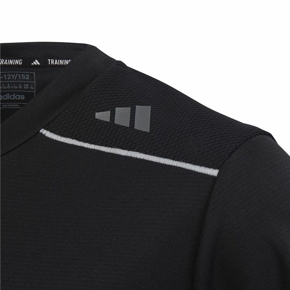 Barn T-shirt med kortärm Adidas Aeroready Svart - 3
