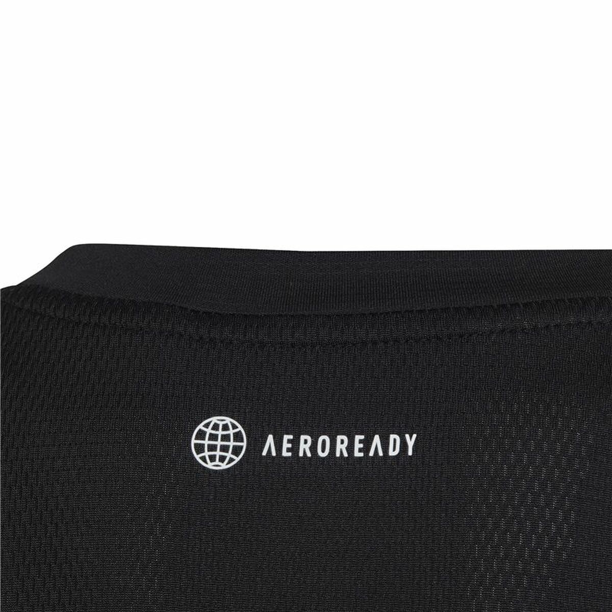 Barn T-shirt med kortärm Adidas Aeroready Svart - 2