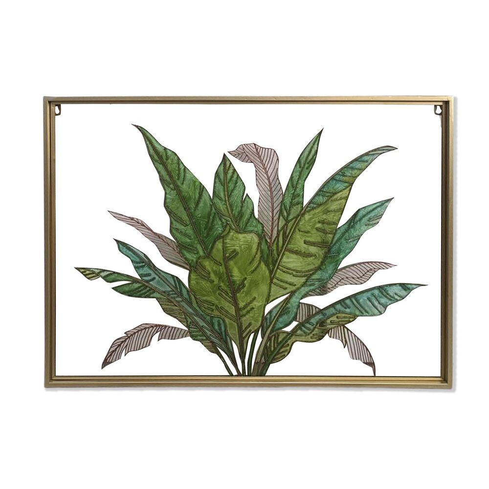 Kanvas DKD Home Decor Tropiskt Löv av en växt (80 x 3 x 60 cm)