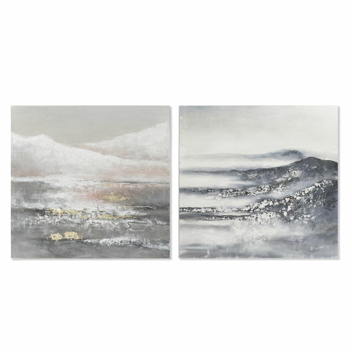 Tavla DKD Home Decor Kanvas 100 x 3,8 x 100 cm Landskap Modern (2 antal) - 3