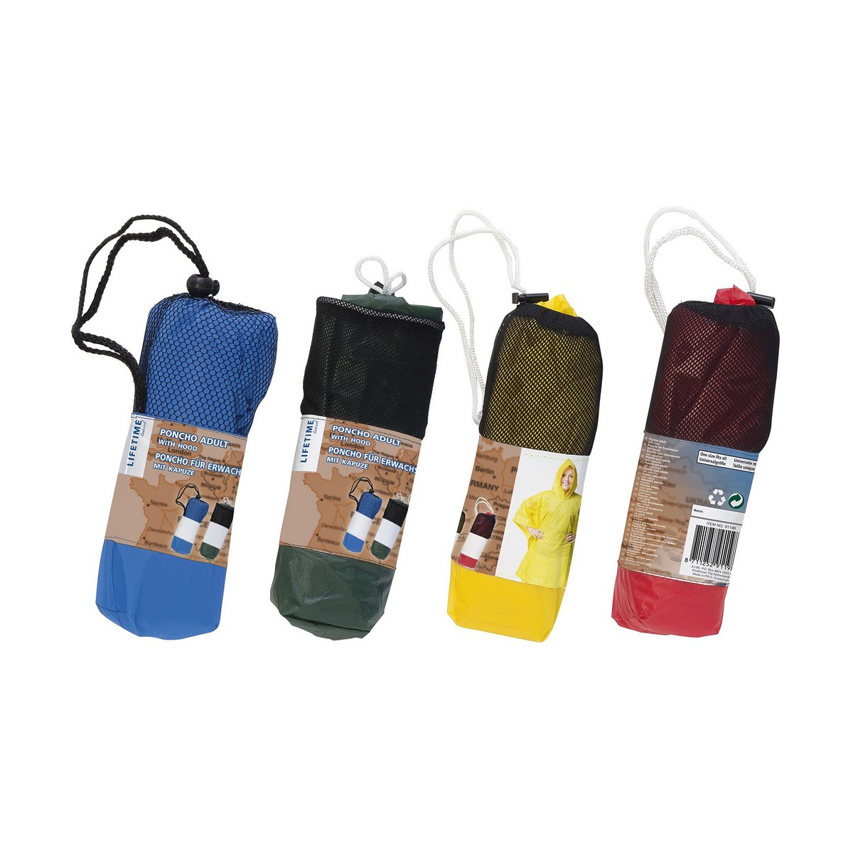 Vattentät Poncho med Huva One size - 2