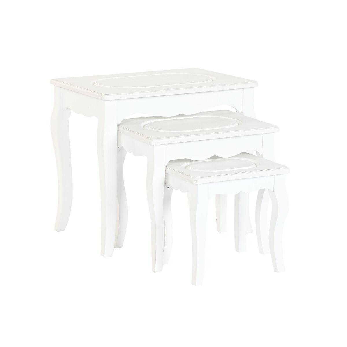 Sidobord Home ESPRIT Vit Ljusgrå 53 x 35 x 47 cm - 3