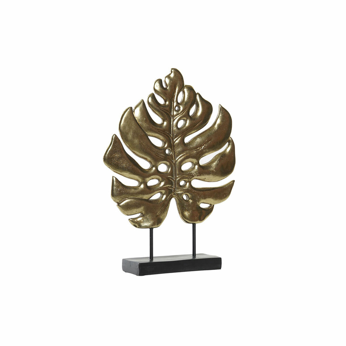Prydnadsfigur DKD Home Decor Svart Gyllene Tropiskt Löv av en växt 25,5 x 6 x 34 cm - 4