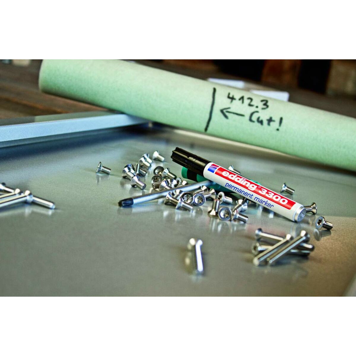 Permanent markörpenna Edding 3300 Grön 1-5 mm (10 antal) - 5