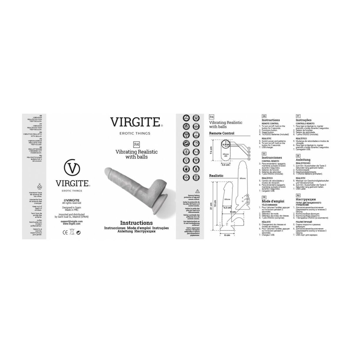 Realistisk vibrator Virgite 19 cm - 7