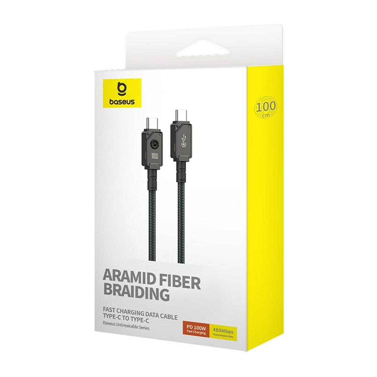 USB-C till USB-C Kabel Baseus P10355800111-00 Svart 1 m - 3