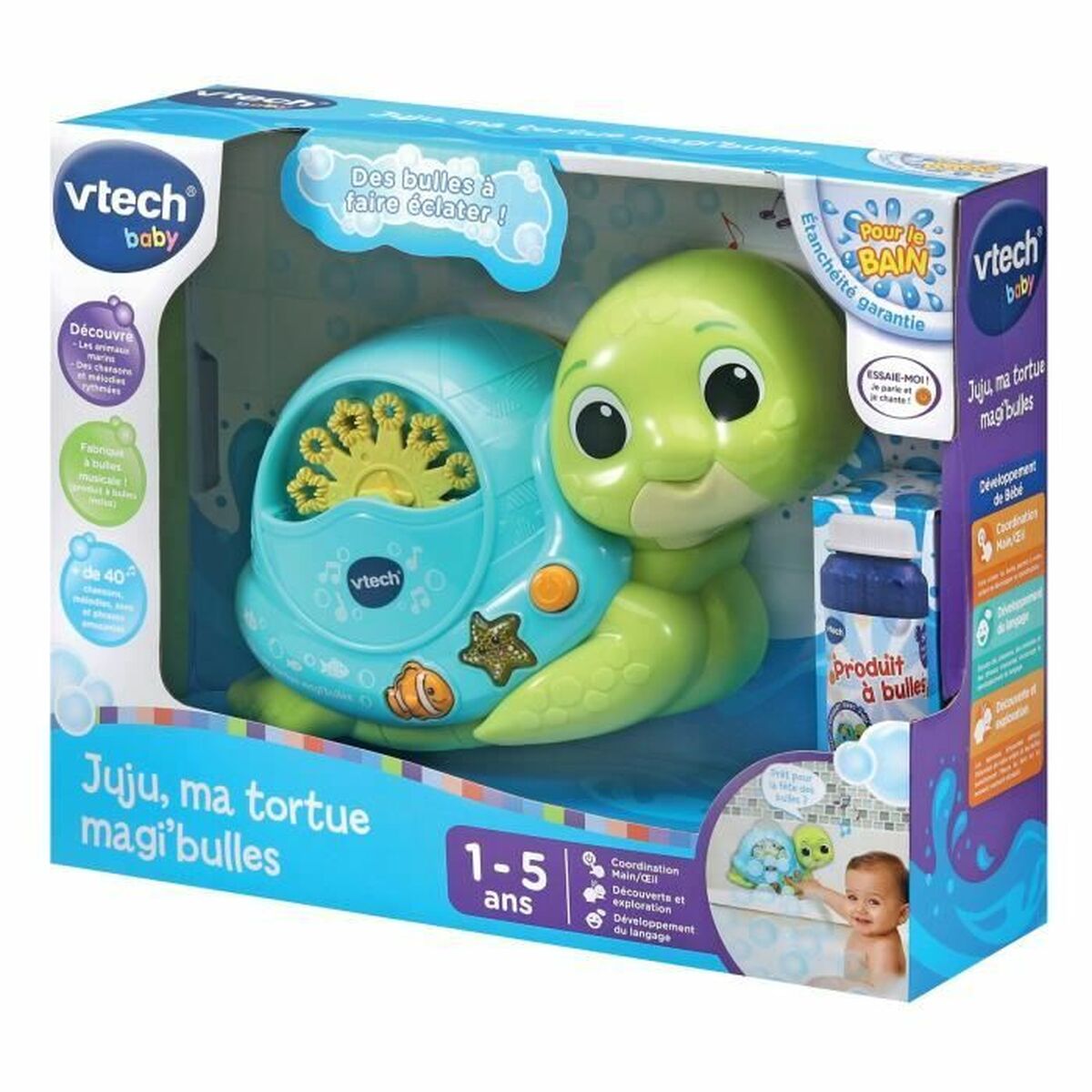 Badleksaker Vtech Baby Juju ma tortue magi bulles - 5