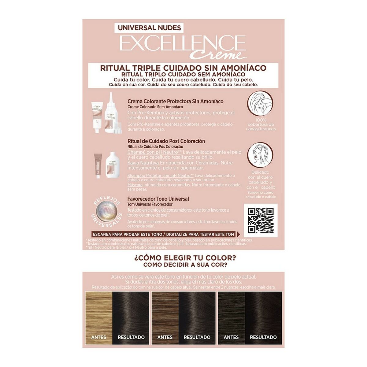 Färg utan ammoniak L'Oreal Make Up Excellence 2u-darkest brunette Nº 2u-Darkest Brunette (5 antal) - 3