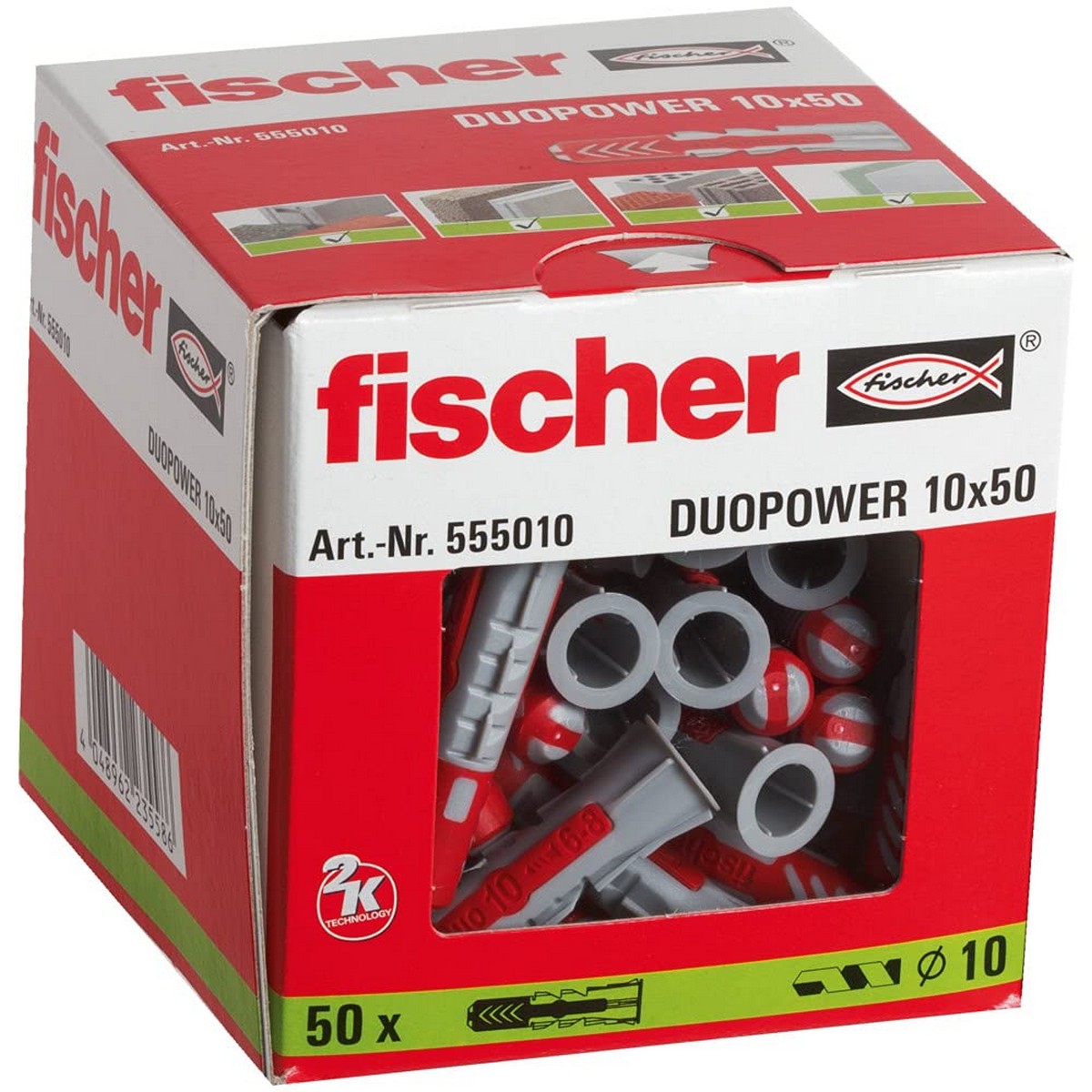 Dobbar Fischer Duopower 555010 50 Delar 10 x 50 mm - 2