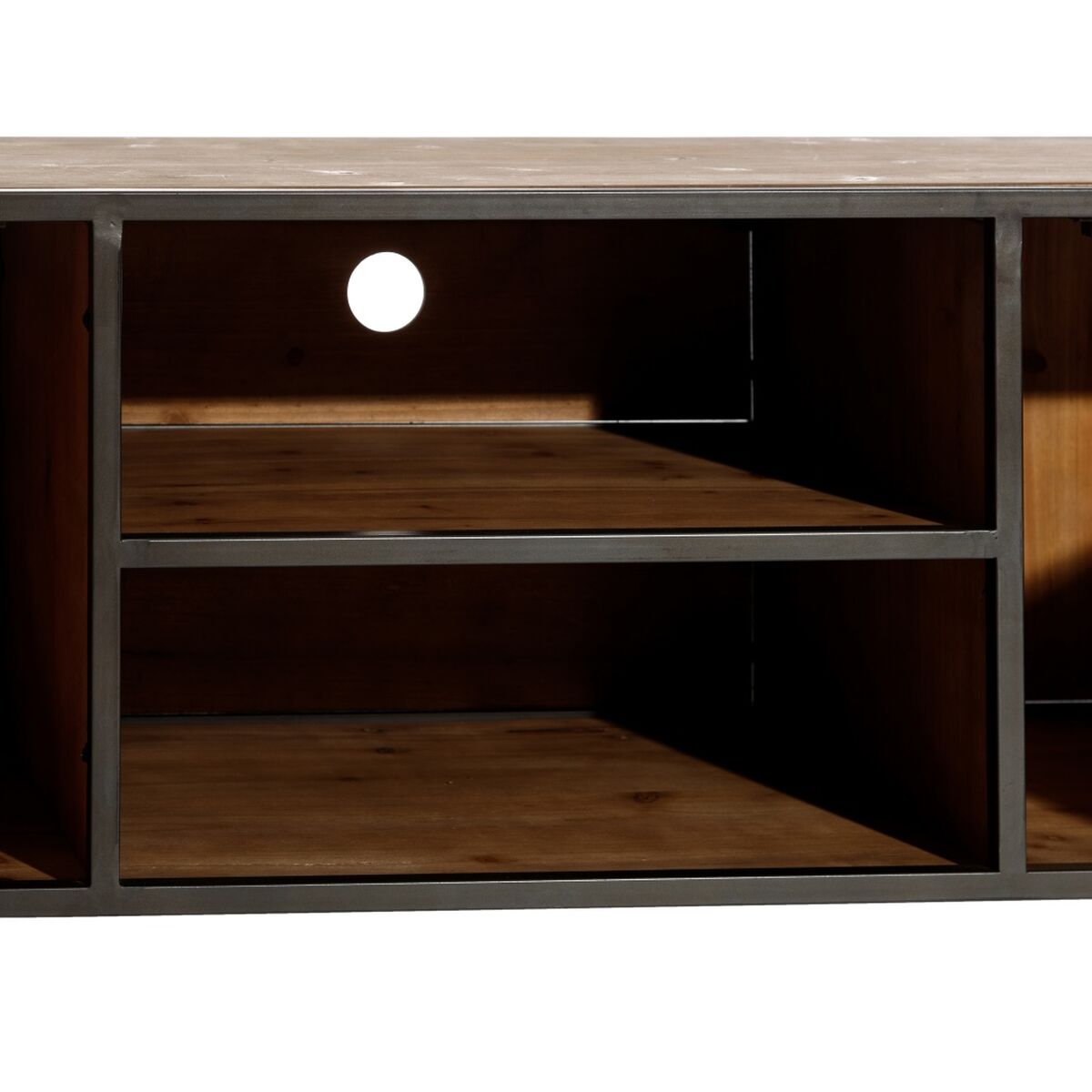 TV-möbler CÉSARE 150 x 40 x 49 cm Svart Metall Trä Brun - 6