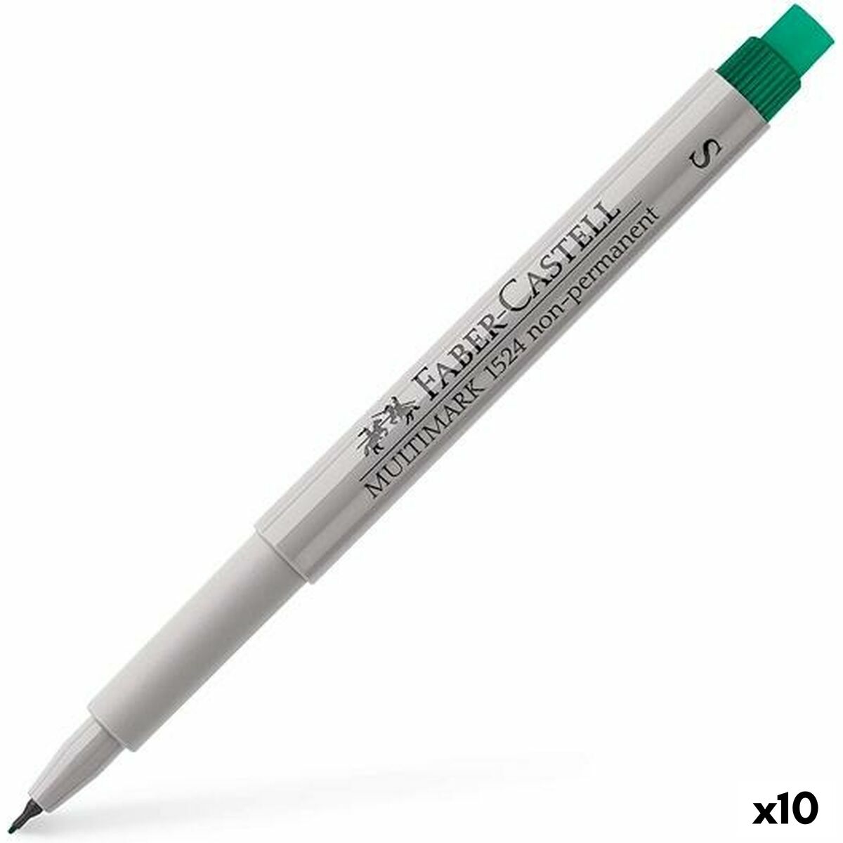 Tuschpennor Faber-Castell Multimark 1524 Grön (10 antal)