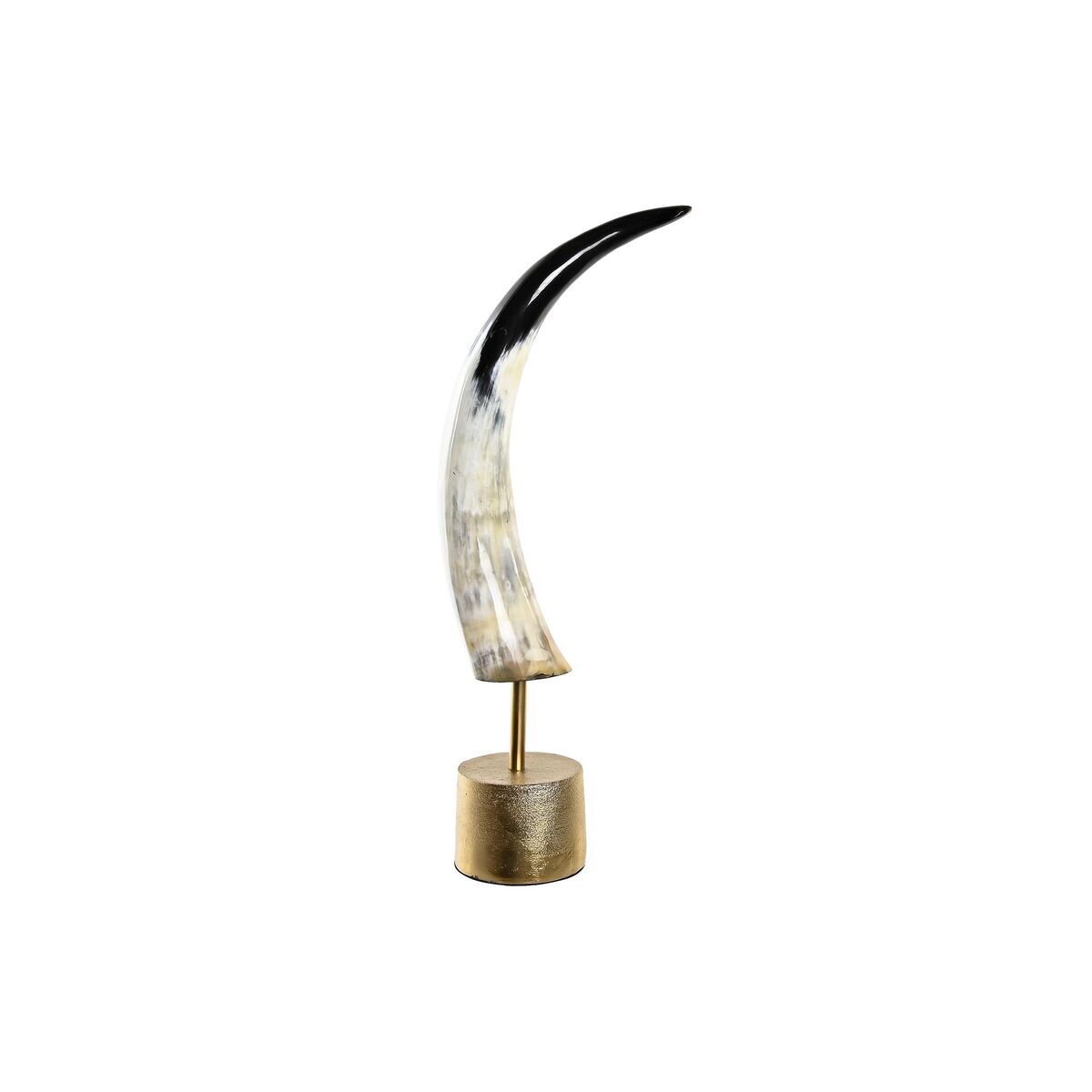 Dekoration DKD Home Decor Metall Trä Aluminium Harts Horn (10 x 10 x 51 cm)